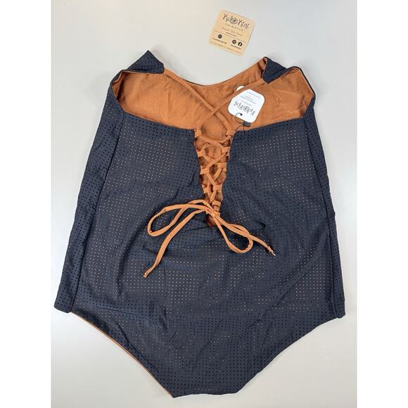 KaloKini Women’s One Piece Bathing Suit Size 2XL Pumpkin Spice Reversible Beach - Picture 6 of 16